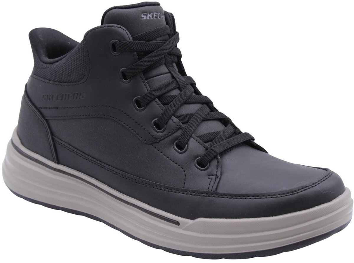Skechers Heren Sterling Rogan Slip On Schoenen Leer Zwart