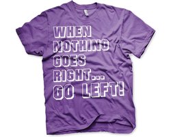 Hybris When Nothing Goes Right... Go Left! T-Shirt Purple-XL