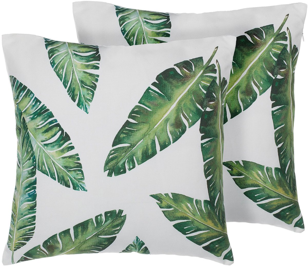 Beliani DIANELLA - Sierkussen set van 2 - Groen - 45 x 45 cm - Polyester