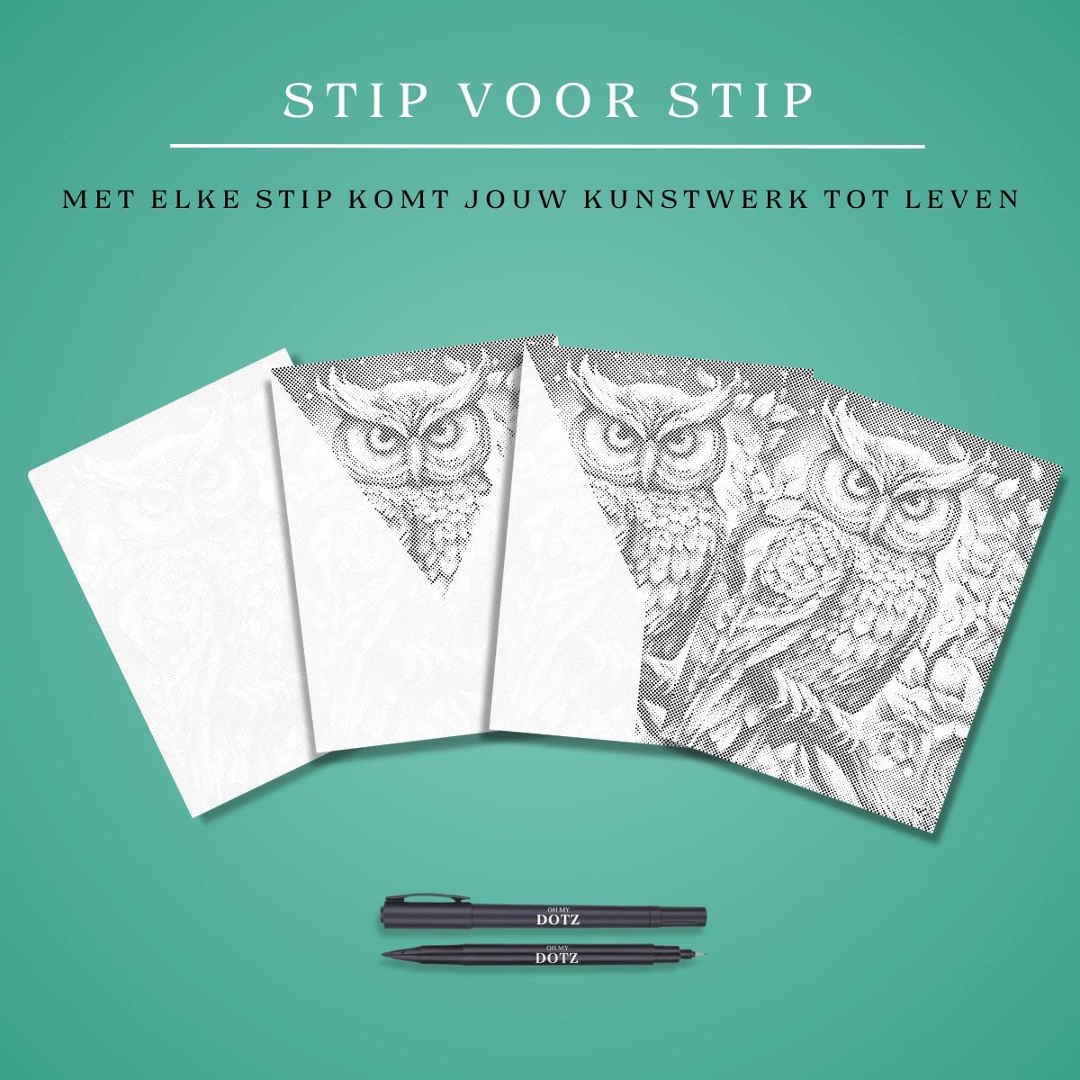 Prachtige Vlinders | Dot painting | 30x40cm | Dot painting | Oh My Dotz | Dots stippen | Diamond painting & Schilderen op nummer alternatief | Happy hobby — afbeelding 12