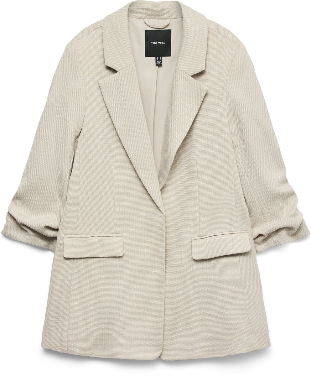 Vero Moda Blazer Vmfrida Ls Regular Blazer Noos 10306404 Oatmeal/melange Dames Maat - W44