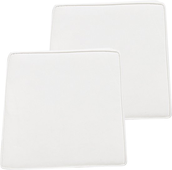 TERNI - Coussins de chaise lot de 2 - Wit - Polyester