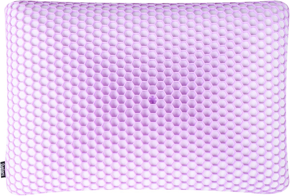 BELIANI ATHOS - Hoofdkussen traagschuim - Violet - 55 x 35 cm - Traagschuim