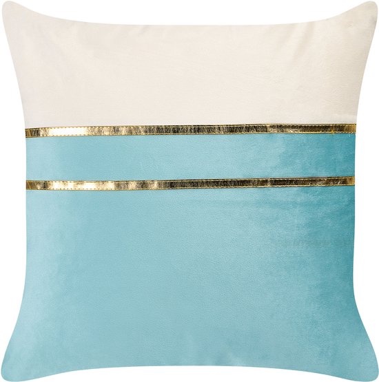 Beliani ALLIUM - Lot de 2 Sierkussen - Blauw - Velours