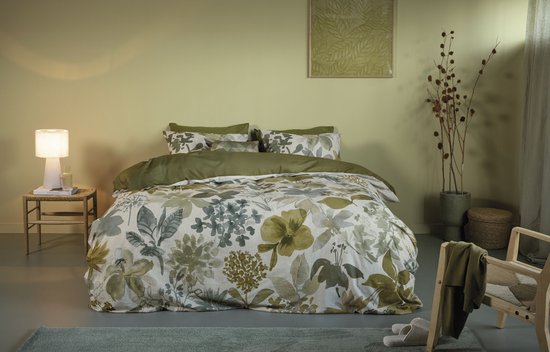 Beddinghouse Lilian dekbedovertrek - Tweepersoons - 200 x 200/220 cm - Groen van Beddinghouse — afbeelding 4