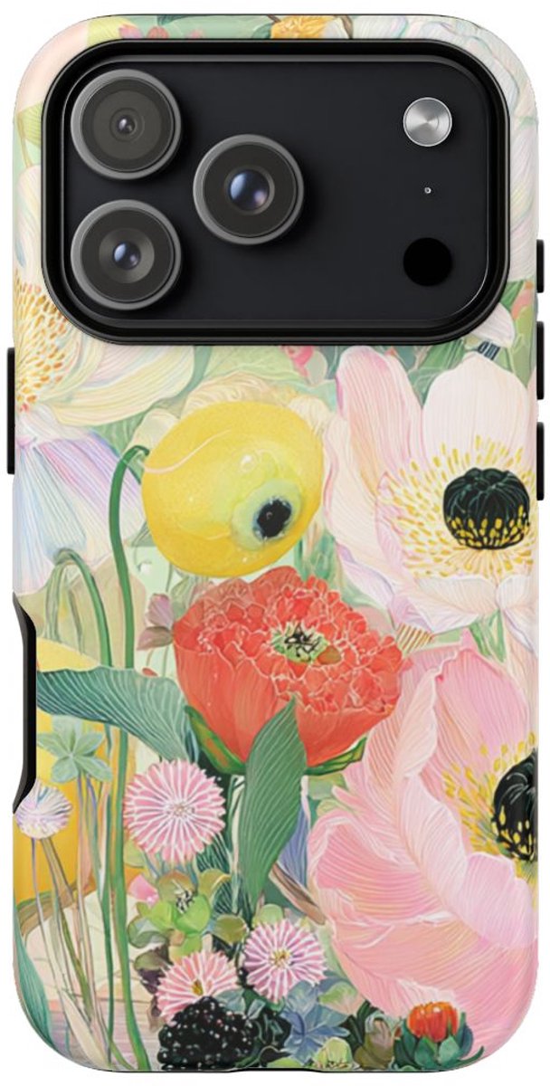 Pastel Bloemenboeket met Matte Afwerking – Telefoonhoesje Geschikt voor iPhone 17 Pro