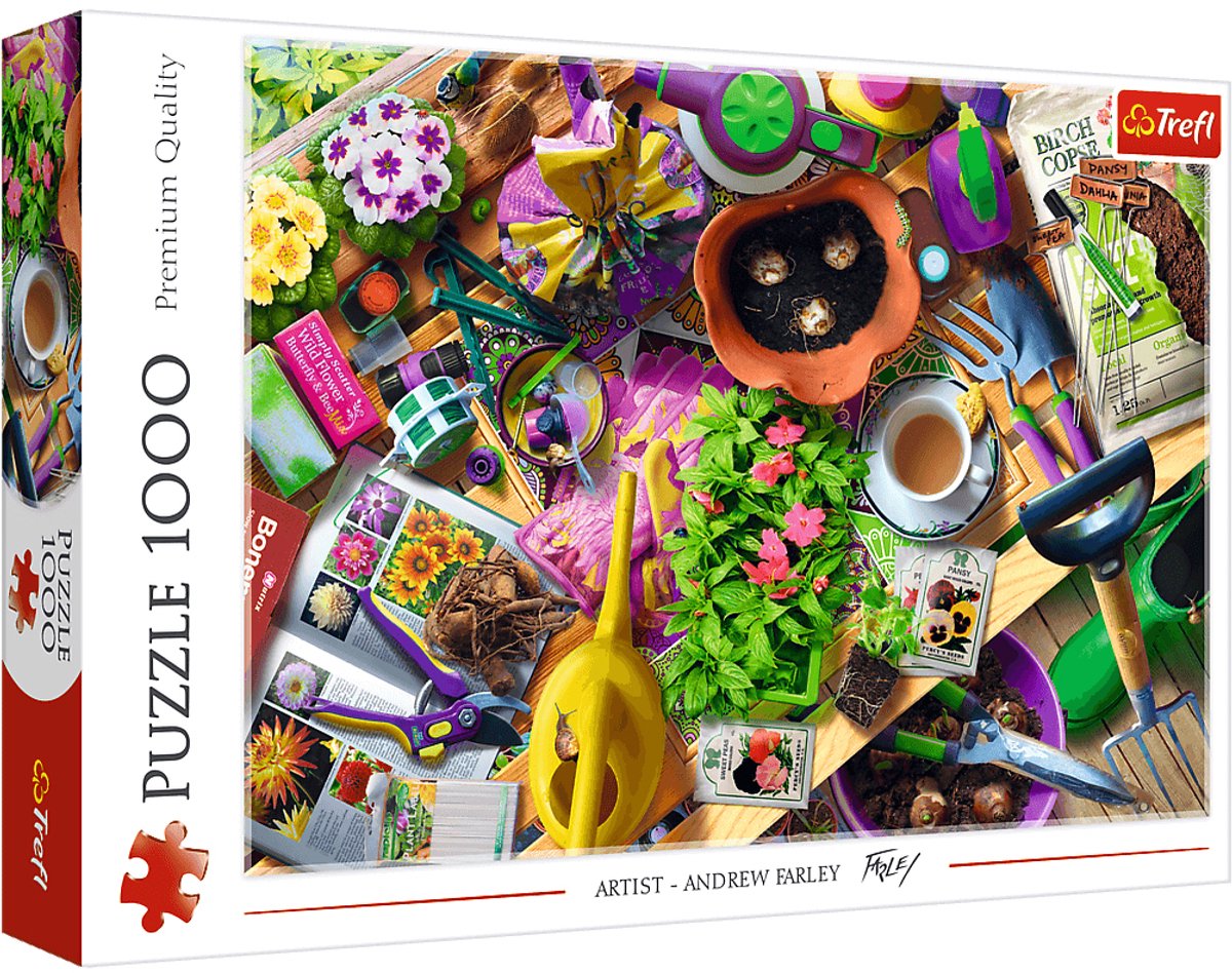 Trefl puzzel - Tuin opruimen - 1000 stukjes - FSC karton.