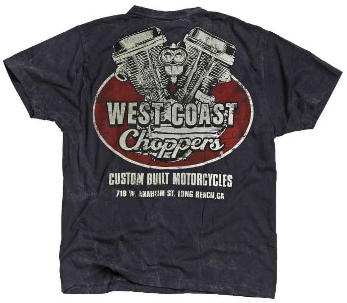 WCC West Coast Choppers T-Shirt Panhead Blue-XL