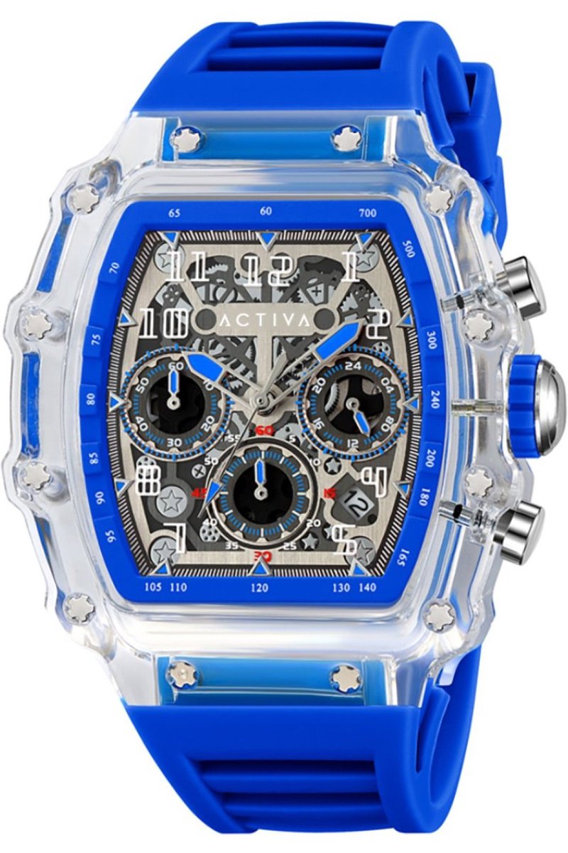 Activa x Invicta ESSENTIALS ACW2305-002 Heren Horloge - Waterdicht - Analoog - Quartz Uurwerk - Plastic met grijze Wijzerplaat - 44mm
