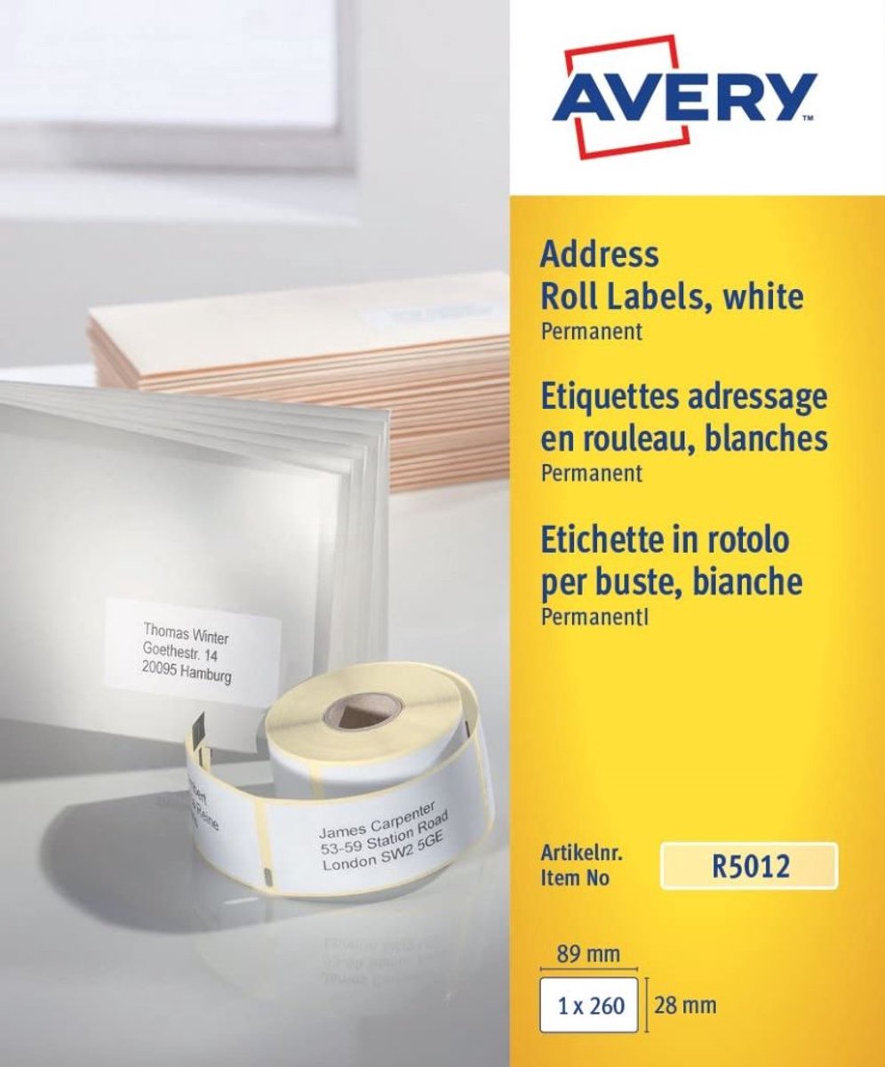 Avery Personal Label Printer roll labels - R5014