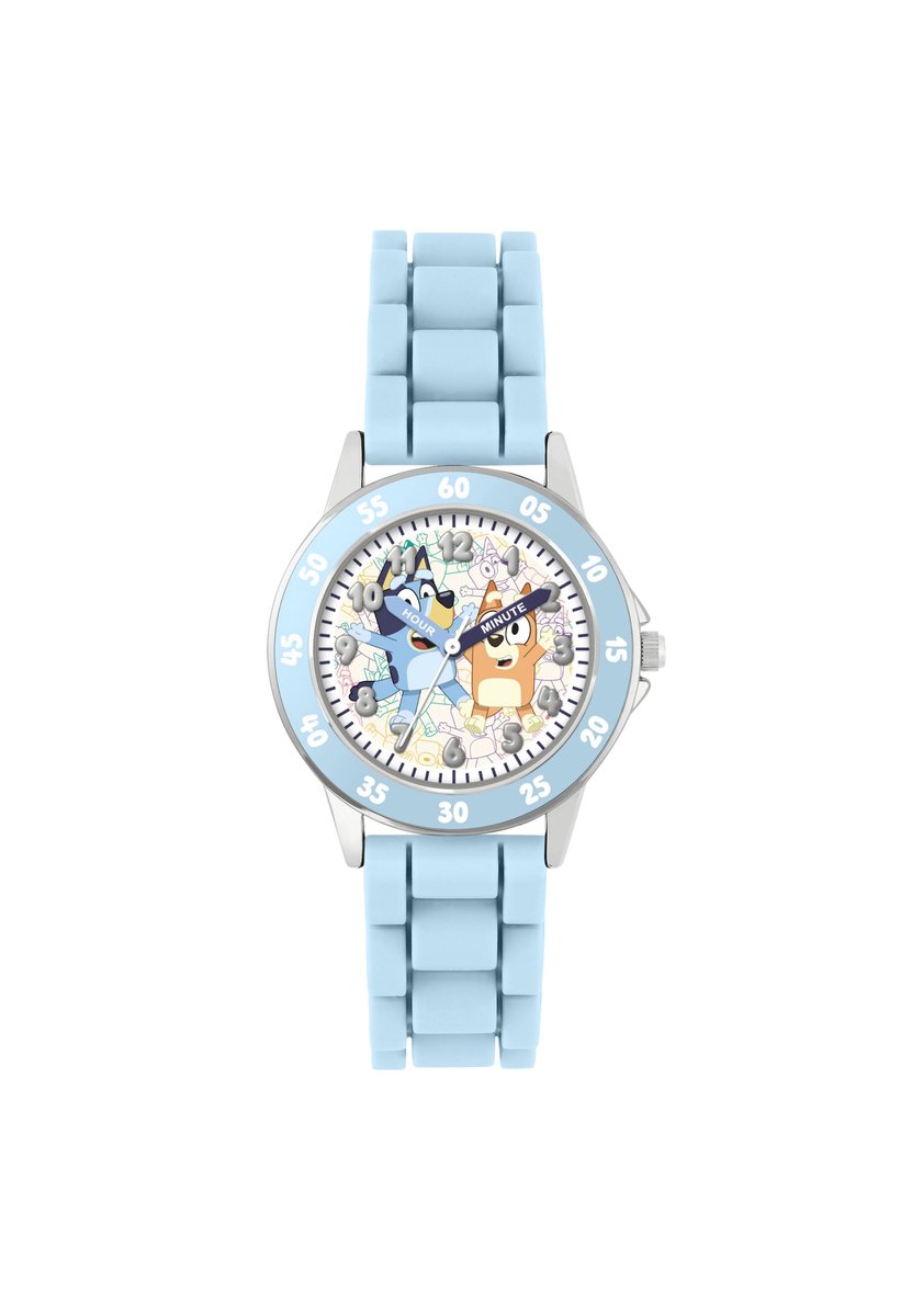 Bluey Blue Leerklok Horloge