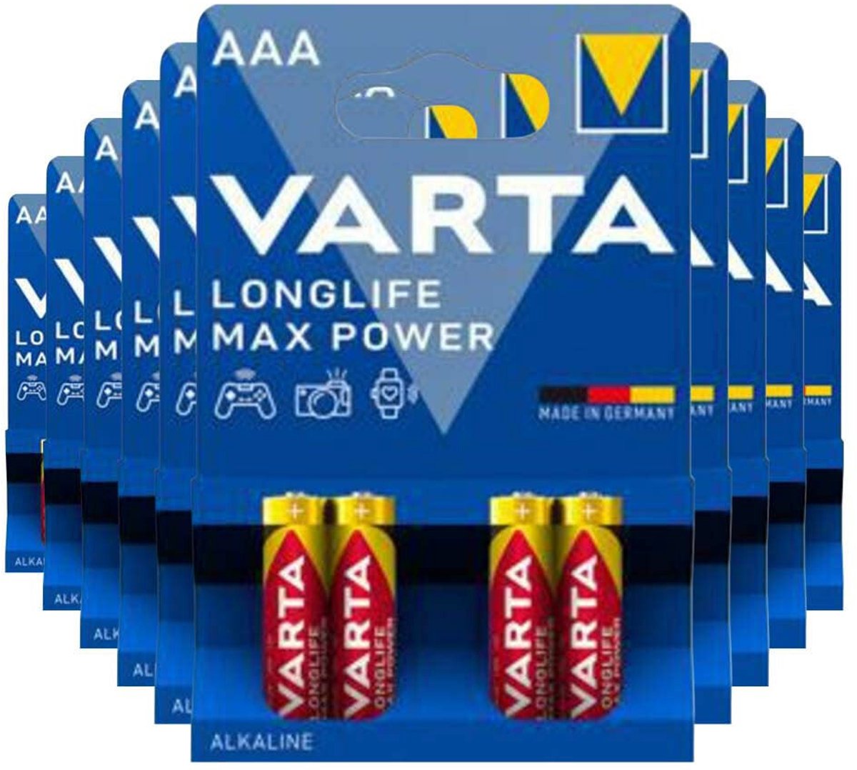 Varta Longlife Max Power Alkaline Batterijen AAA - 10 x 4 stuks - Voordeelverpakking