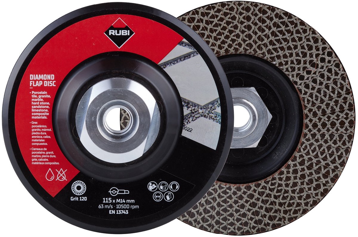Rubi Flap Disc Diamant Lamellenschijf 125 mm Korrel 100/120