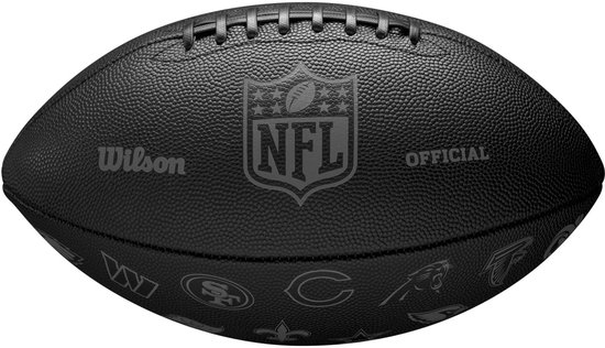 Wilson - NFL - American Football - 32 Team Logo - Zwart - Incl. oppomp naaldnippel - Officiële Maat