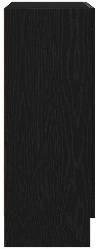 vidaXL - Noir - Chêne - Bibliothèque - - - 82,5 x 30,5 x 80 cm - - - Bois d'ingénierie