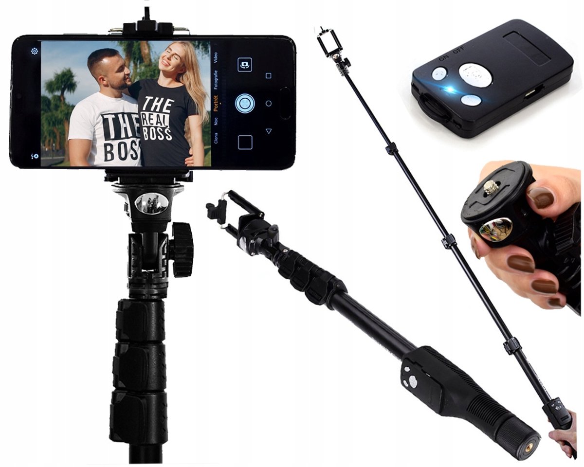 Lange Selfie Stick met Bluetooth Afstandsbediening - 125 cm