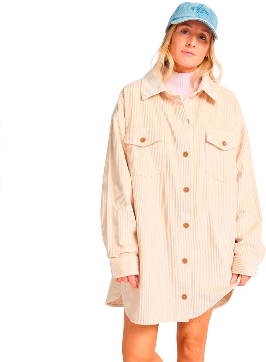Billabong Winter Ocean Korte Jurk Met Lange Mouwen L Vrouw Wit
