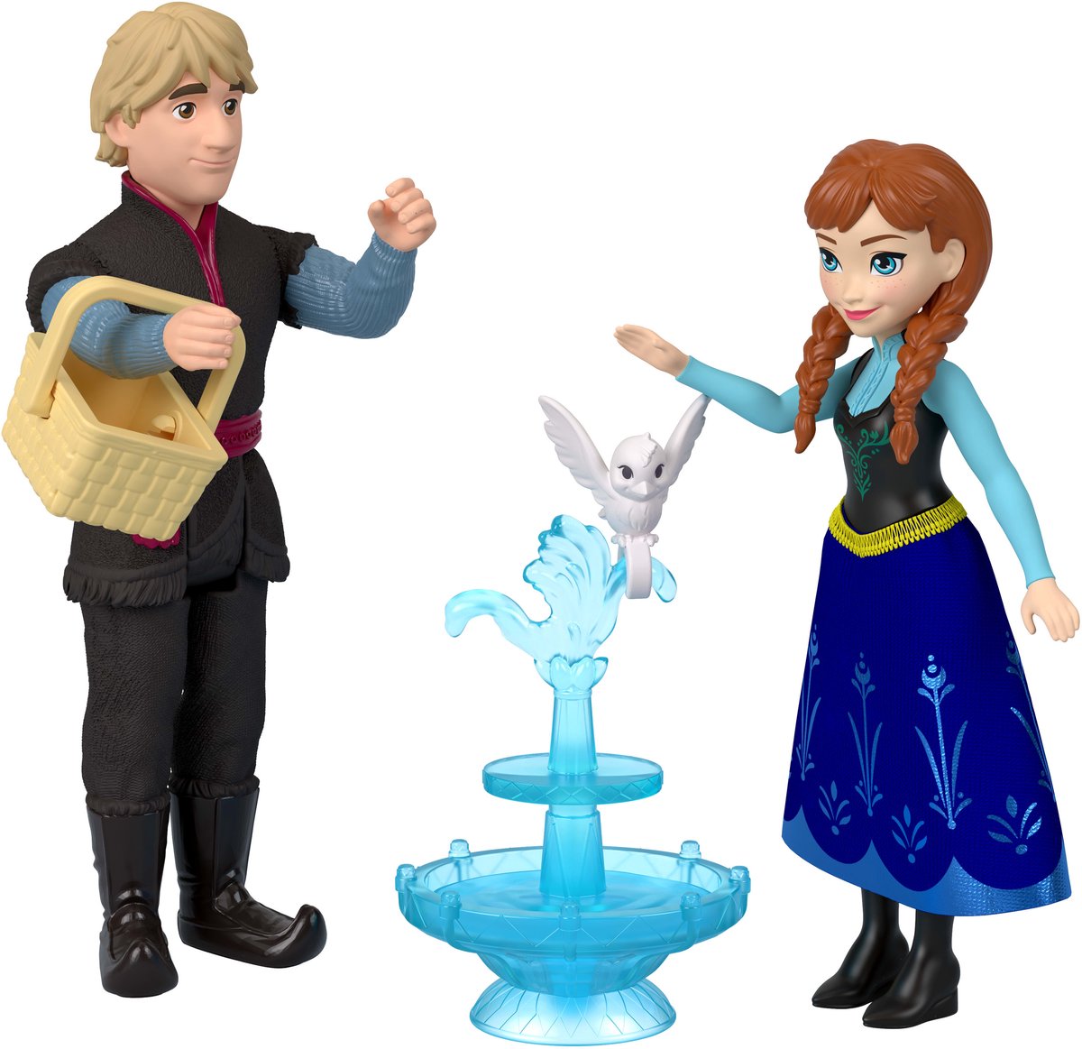Disney Frozen Anna en Elsa Personageset - met 4 kleine poppen en 4 accessoires — cadeau in Spellen & Speelgoed - foto 2