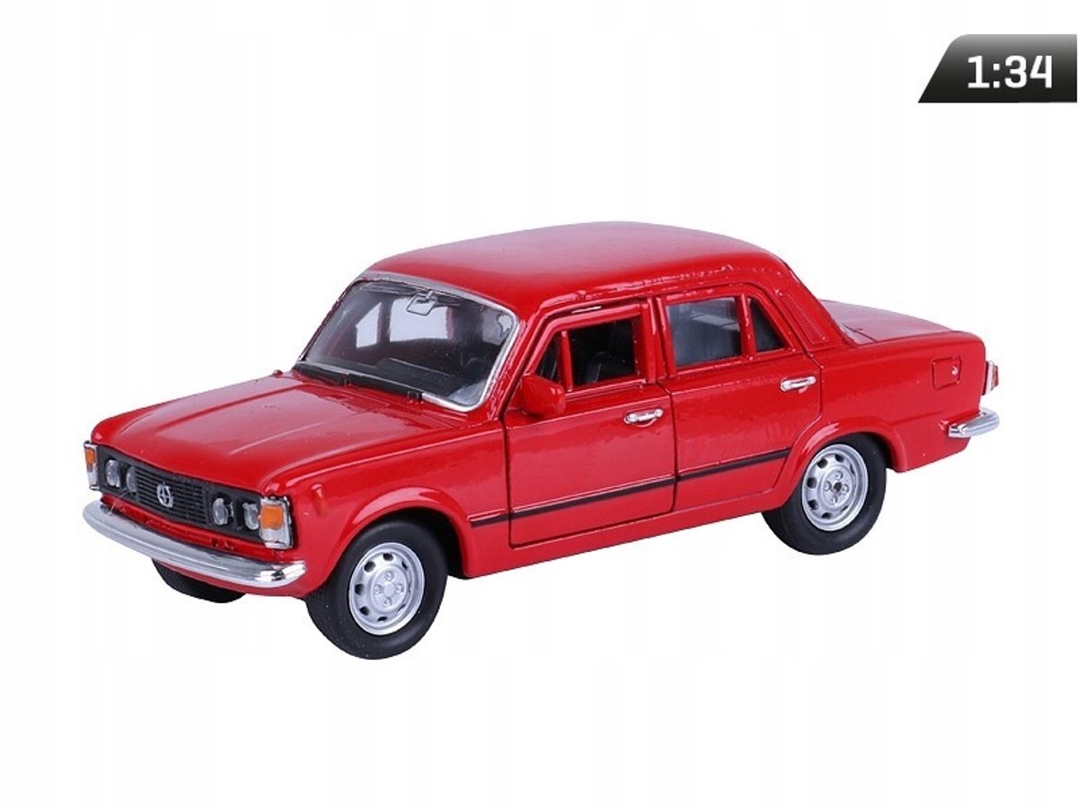 Dromader Fiat 125p Modelauto Schaal 1:34 - Rood