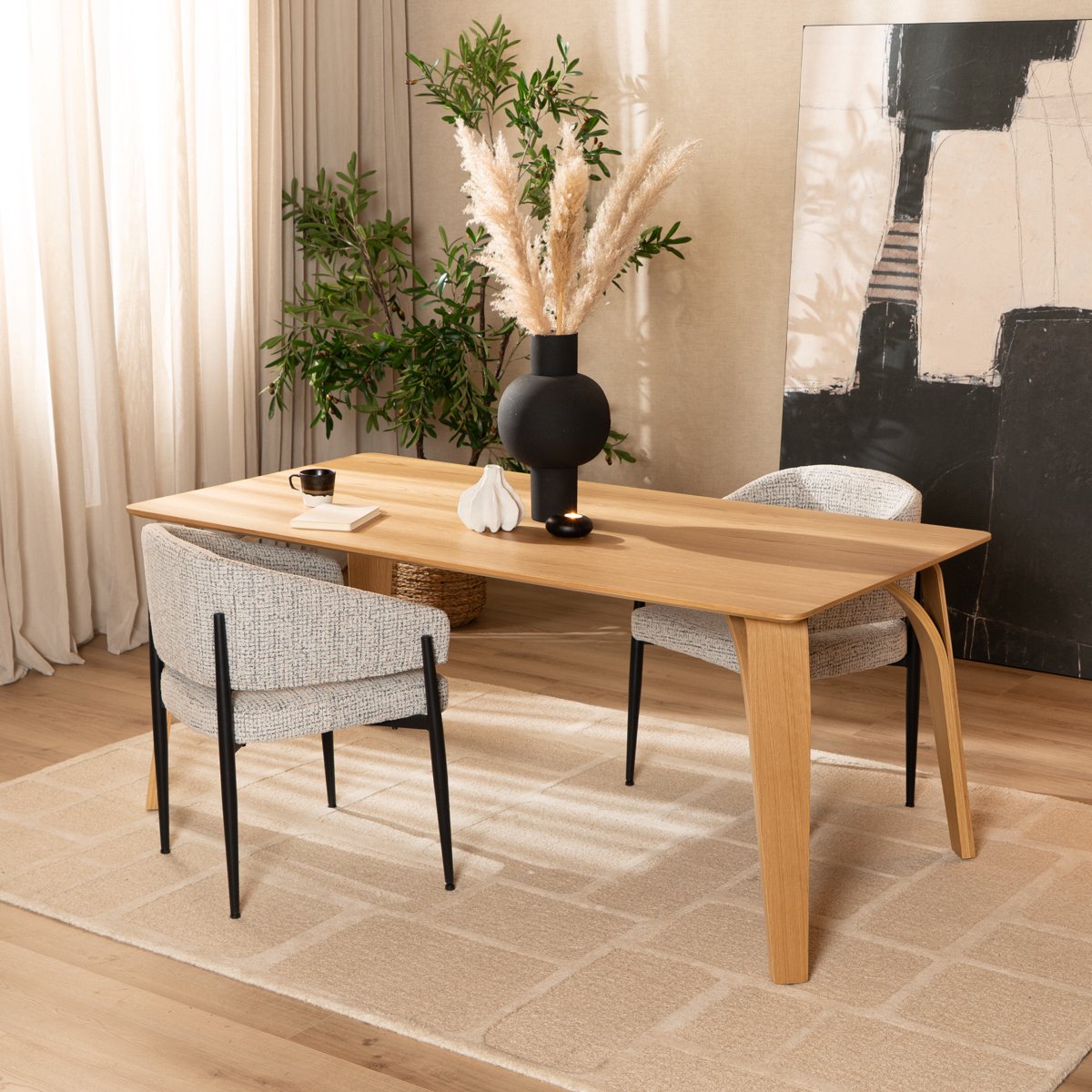 Bronx71 Eettafel Flint naturel eiken 160 x 90 cm