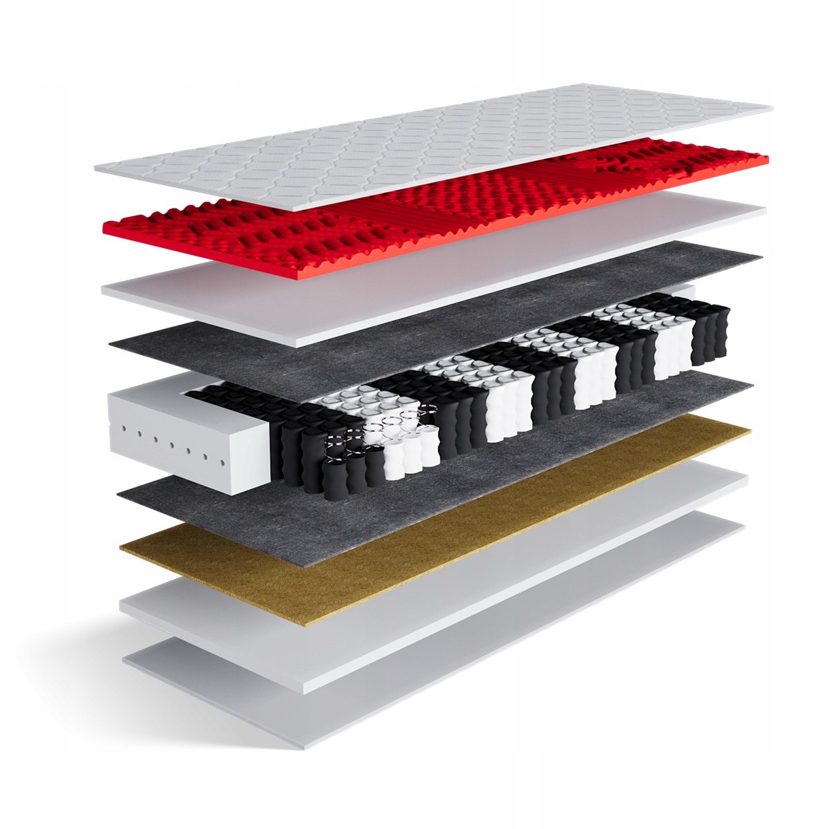 Rubin Luxury 180x200 Pocketvering Matras met Kokos H3/H4