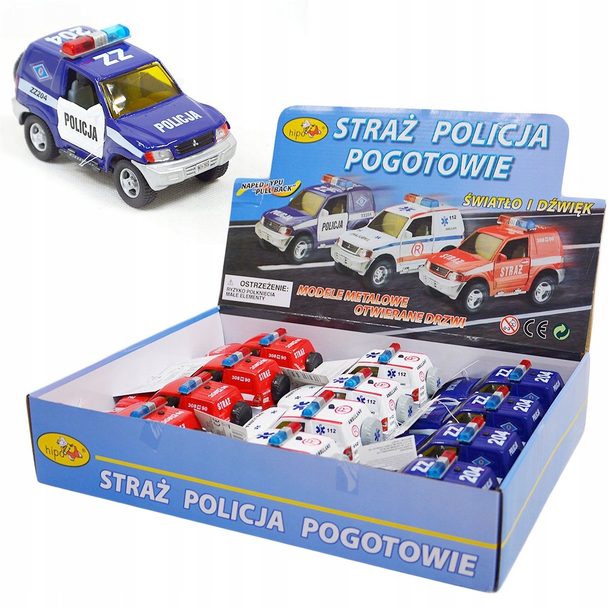 Hipo Mitsubishi Pajero Politie, Brandweer, Ambulance Speelgoedauto