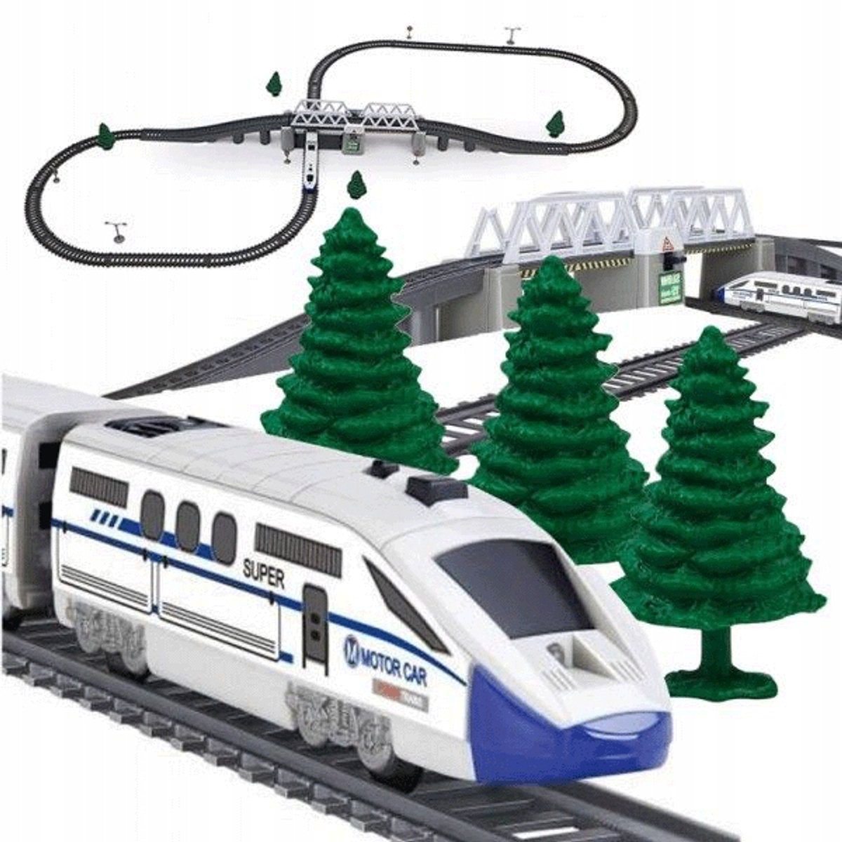 Elektrische Trein XL met Hefbrug - 366cm Spoor