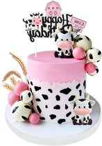 HGSHUO Boerderij Taartdecoratie - Verjaardag Dieren Cake Topper - Happy Birthday Cupcake Topper - Kinderverjaardag Jungle Party Paarden Verjaardagsdecoratie