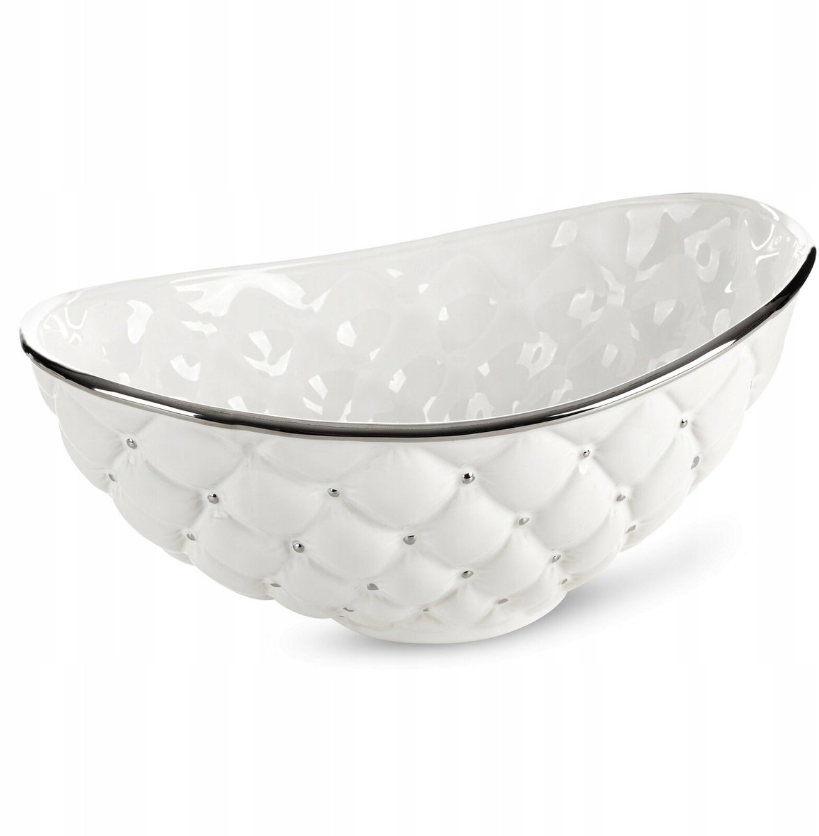 Decoratieve Schaal Adore 35x22x15 cm Wit Keramiek