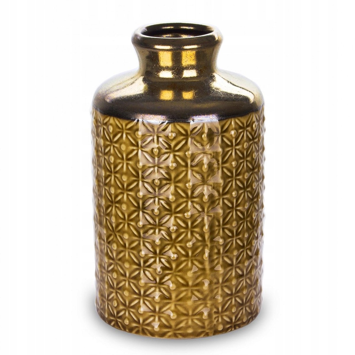 Bruine Keramiek Vaas 20x13cm - Decoratieve Fles