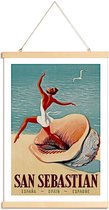 JUNIQE - Posterhanger spain1 -40x60 /Blauw & Bruin