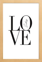 JUNIQE - Poster in houten lijst Endless Love -30x45 /Wit & Zwart