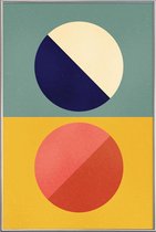 JUNIQE - Poster met kunststof lijst Split Screen -40x60 /Kleurrijk