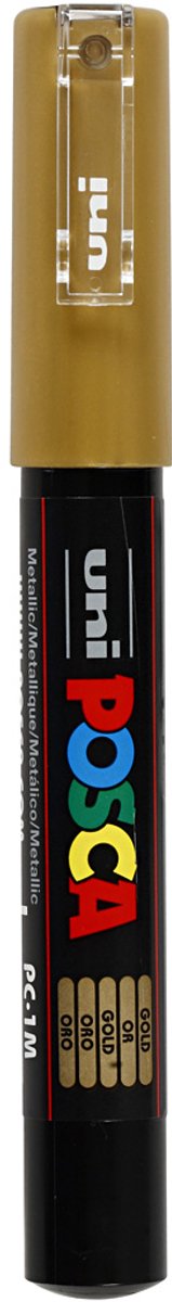 Posca Marker, afm PC-1M, lijndikte 0,7 mm, extra-fijn, goud, 1 stuk