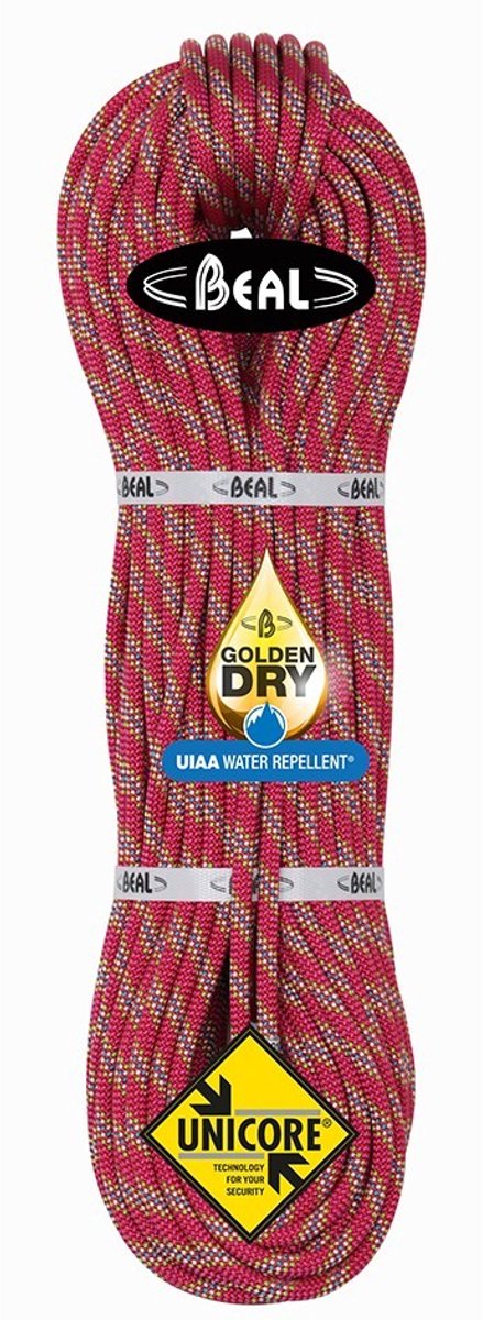 Cobra II 8.6 Golden Dry volledig geïmpregneerd dubbeltouw 50 meter fuchsia