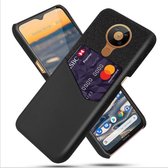 Nokia 5.3 Luxe Hybride Backcover met Pasjeshouder + Glas Screenprotector _ Zwart