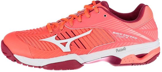 Tennisschoen Mizuno Women Wave Exceed Tour 3 CC Fiery Coral-Schoenmaat 40