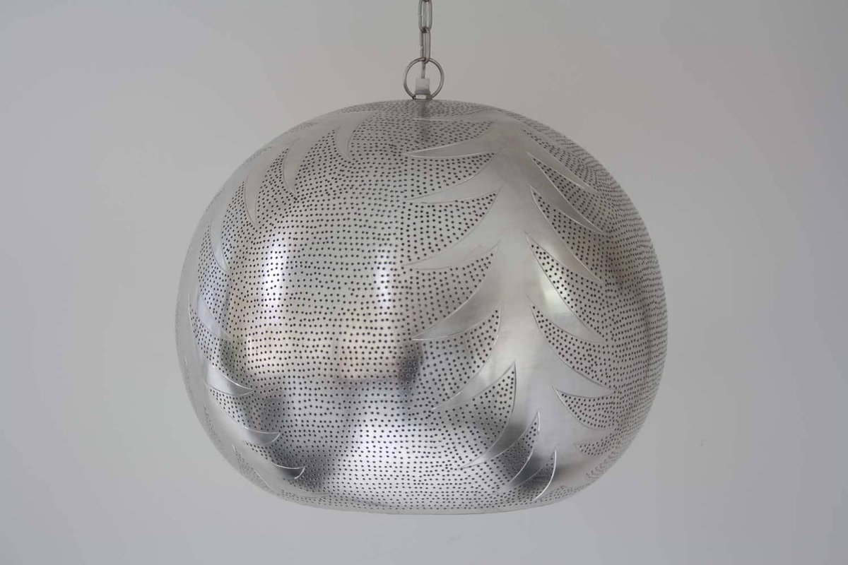 Safaary - Oosterse Hanglamp Zilver Nura Ø 46 x 38cm