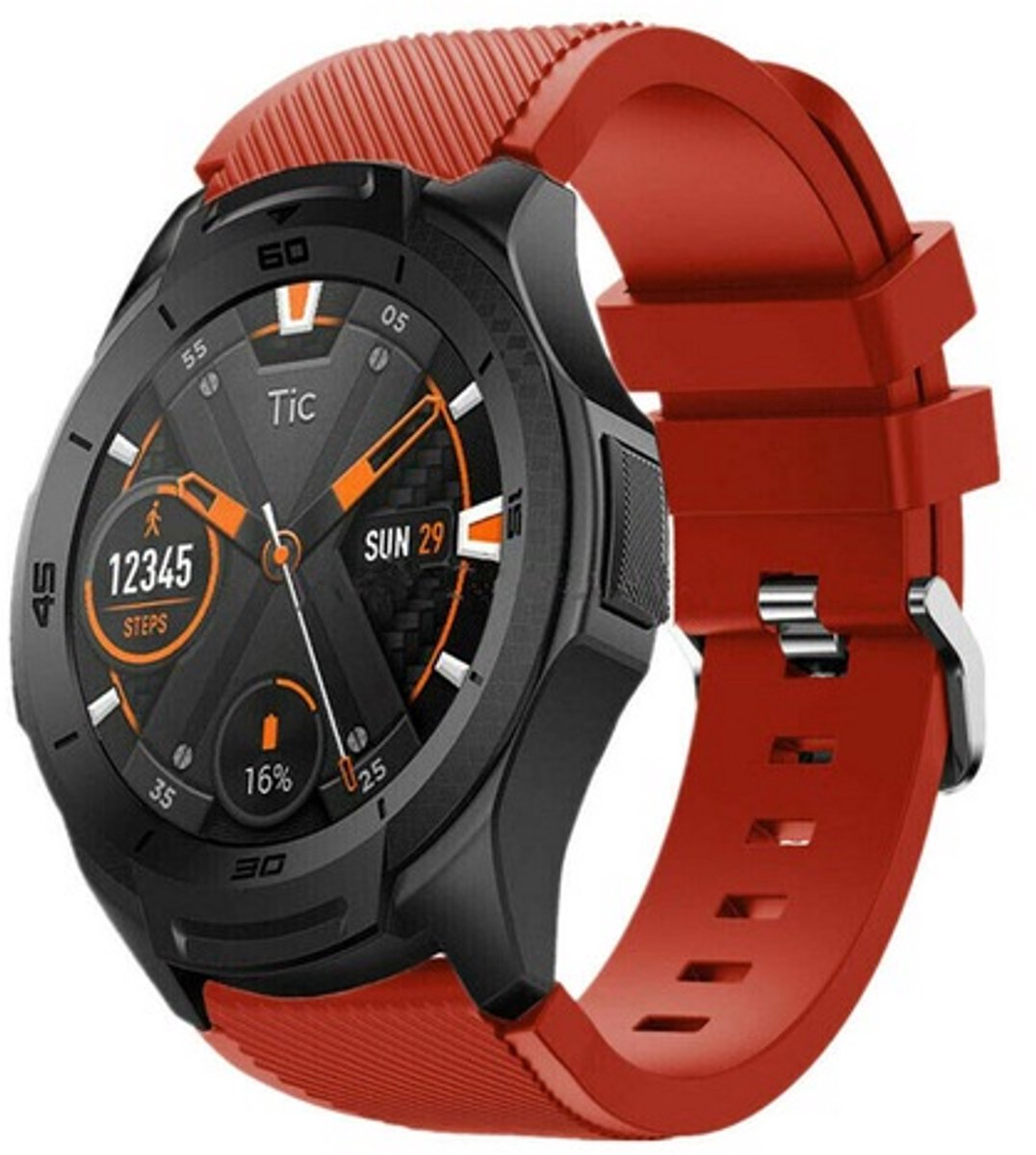 Ticwatch Pro silicone band - rood - 46mm