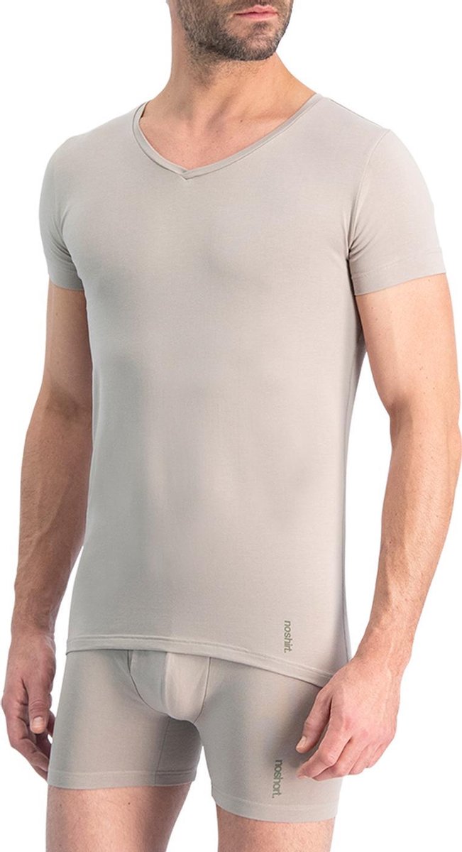 Noshirt Original Cotton - Ondershirt - Reguliere V-Hals - Katoen - Invisible Khaki - XXL
