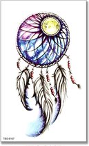 Tattoo magical dream catcher - plaktattoo - tijdelijke tattoo - 12 cm x 9 cm (L x B)