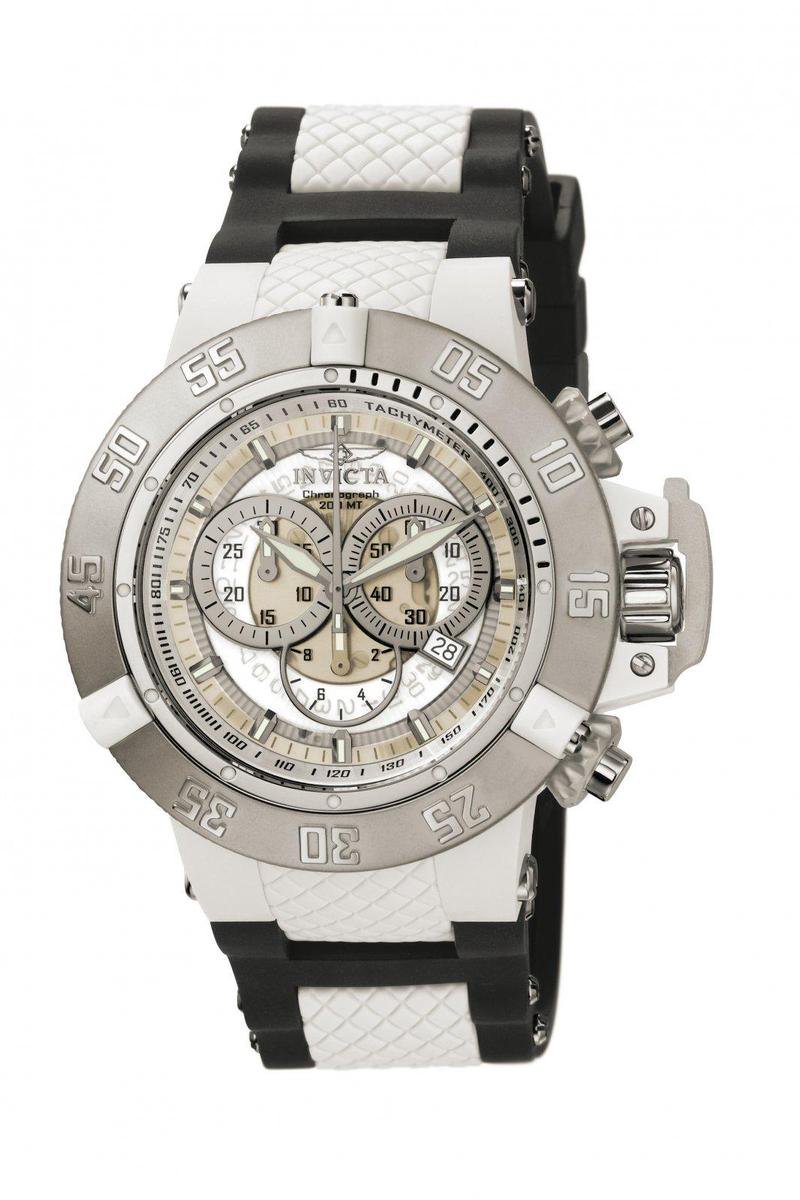Invicta Subaqua - Noma III 0924 Heren Horloge - Waterdicht - Analoog - Quartz Uurwerk - Roestvrij Staal met witte Wijzerplaat - 50mm