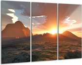 Peinture sur verre Sunset | Jaune, marron, blanc | 120x80cm 3 Liège | Tirage photo sur verre |  F001700