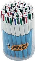 BIC 4 Colours Original Balpennen met Kliksysteem - Pot van 36 Stuks - Medium Punt 1 mm