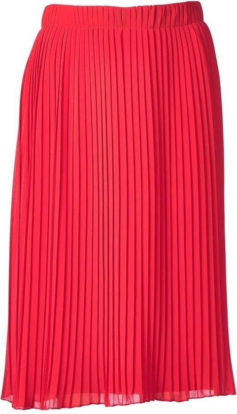 Dames plisse rok rood kort | Maat Onze size, XS-XL | bol.com