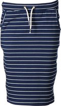 Dames rok terry streep marine/brede witte randen | Maat L