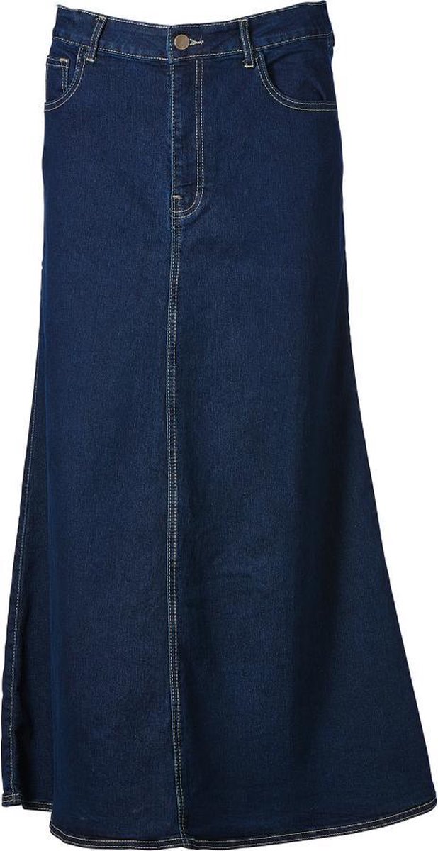 Damesrok denim lang met A lijn effect Maat 46 bol