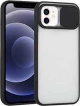 Sliding Camera Cover Design TPU beschermhoes voor iPhone 12 mini (zwart)