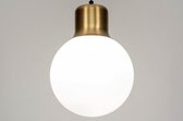 Lumidora Hanglamp 73218 - E27 - Wit - Messing - Metaal