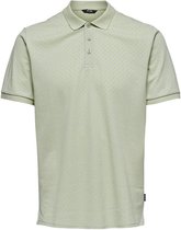 Only & Sons Poloshirt Onspeppino Life Reg Aop Polo 22020559 Celadon Green Mannen Maat - S